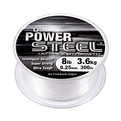 ULTIMA Power Steel Ligne de Pêche Ultra Forte-Bobine de 300m pour Hommes, Transparent, 0.25mm-8.0lb/3.6kg ULTIMA Power Steel Ligne de Pêche Ultra Forte-Bobine de 300m pour Hommes, Transparent, 0.25mm-8.0lb/3.6kg