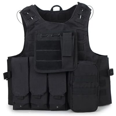 QMFIVE Gilet Militaire Tactique Chasse en Plein air Camping Randonnée Gilet de Jeu de Guerre QMFIVE Gilet Militaire Tactique Chasse en Plein air Camping Randonnée Gilet de Jeu de Guerre
