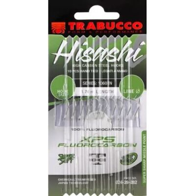 Trabucco Ligne Montée Trébuchet HISASHI Truite Hameçon Série 10607N Nickel Regular avec MicroBarb XPS 100% Fluorocarbon- Longueur 170/270 cm Pêche à la truite et ruisseau Trabucco Ligne Montée Trébuchet HISASHI Truite Hameçon Série 10607N Nickel Regular avec MicroBarb XPS 100% Fluorocarbon- Longueur 170/270 cm Pêche à la truite et ruisseau