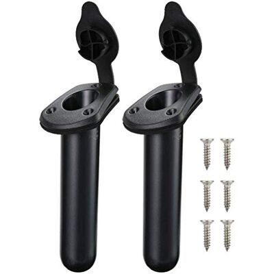 POFET Lot de 2 supports de canne à pêche en plastique pour kayak Accessoire de pêche POFET Lot de 2 supports de canne à pêche en plastique pour kayak Accessoire de pêche