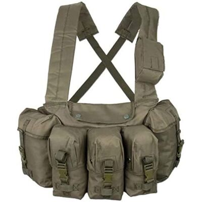 Mil-Tec Unisexe 1610353000190000-brystrig Chest Rig, olive, taille unique UE Mil-Tec Unisexe 1610353000190000-brystrig Chest Rig, olive, taille unique UE