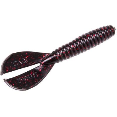 Strike King Rage Twin Tail Menace Grub, noir néon, 0,105 Strike King Rage Twin Tail Menace Grub, noir néon, 0,105