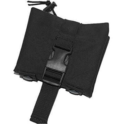 DONGKER Sac à munitions , pochette tactique Molle à enrouler pour chargeur, sac de récupération de chasse, pochette militaire vide pour la randonnée, le camping et la chasse (noir) DONGKER Sac à munitions , pochette tactique Molle à enrouler pour chargeur, sac de récupération de chasse, pochette militaire vide pour la randonnée, le camping et la chasse (noir)