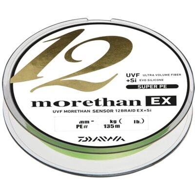 Daiwa Tresse 12 Brins Morethan 135m PE.1.5 D.0.16mm R.14kg Chartreuse 12695016 Daiwa Tresse 12 Brins Morethan 135m PE.1.5 D.0.16mm R.14kg Chartreuse 12695016