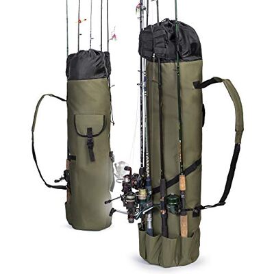 Besti Sac de rangement pour canne à pêche (portable) Sac de transport à l'épaule pour la maison et le voyage Organisation professionnelle des moulinets, des équipements et des équipements Besti Sac de rangement pour canne à pêche (portable) Sac de transport à l'épaule pour la maison et le voyage Organisation professionnelle des moulinets, des équipements et des équipements