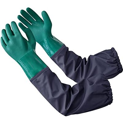 Coopache 1 Paire Gants de Ménage en Caoutchouc 64 CM Gants de Bassin Etanches Manches Longues Gants de Travail Protection Chimique Nettoyage Aquarium Homme Femme Coopache 1 Paire Gants de Ménage en Caoutchouc 64 CM Gants de Bassin Etanches Manches Longues Gants de Travail Protection Chimique Nettoyage Aquarium Homme Femme