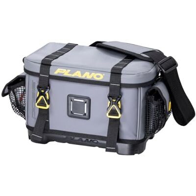 Plano Sac de pêche Z-Series 3600, taille M, tissu PVC 500D, gris, comprend 2 boîtes de rangement utilitaires 3600, base imperméable et antidérapante, boîte de rangement souple Plano Sac de pêche Z-Series 3600, taille M, tissu PVC 500D, gris, comprend 2 boîtes de rangement utilitaires 3600, base imperméable et antidérapante, boîte de rangement souple