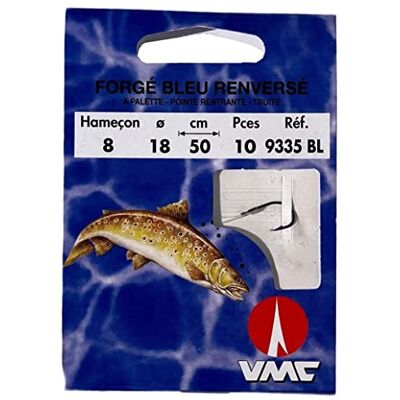 VMC Hameçon spécial Truite forgé Bleu par 10 VMC Hameçon spécial Truite forgé Bleu par 10