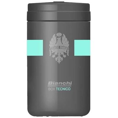 Bianchi Gourde porte-objets box technique, gris, capacité 400 cm³, poids 64 grammes, code C9010144. Bianchi Gourde porte-objets box technique, gris, capacité 400 cm³, poids 64 grammes, code C9010144.