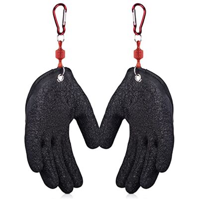 TAIZER 4PCS Gants Pêche Gants Anti-Coupure Étanches avec Magnétisme Boucle pour Pêche Plein Air Sécurité Brochet Silure Sandre TAIZER 4PCS Gants Pêche Gants Anti-Coupure Étanches avec Magnétisme Boucle pour Pêche Plein Air Sécurité Brochet Silure Sandre