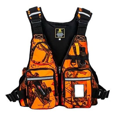 XNEOPP Aides à la Flottabilité Gilet Pêche Mouche Réglable Aéré Ripstop Oxford pour Truite Rivière Pêcheurs Kayak Navigation(Orange) XNEOPP Aides à la Flottabilité Gilet Pêche Mouche Réglable Aéré Ripstop Oxford pour Truite Rivière Pêcheurs Kayak Navigation(Orange)