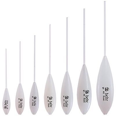 Behr Sbirolino Lot de 7 flotteurs de pêche à la truite 8-40 g Behr Sbirolino Lot de 7 flotteurs de pêche à la truite 8-40 g
