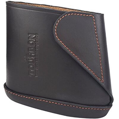 TOURBON Housse d'extension de crosse de fusil en cuir véritable pour plaque de couche Marron foncé (Grande) TOURBON Housse d'extension de crosse de fusil en cuir véritable pour plaque de couche Marron foncé (Grande)
