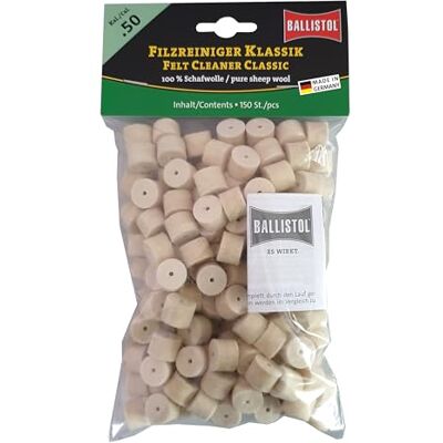 Ballistol 23240 Lot de 150 nettoyants en feutre classiques pour fusil Kal 50 Ballistol 23240 Lot de 150 nettoyants en feutre classiques pour fusil Kal 50