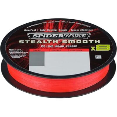 Spiderwire Stealth Smooth 8 New 2020 Fil tressé 8 brins avec micro-revêtement, 150 m, 0,05 mm 0,39 mm, 5,4 kg 46,3 kg, rouge (150, 0,13 mm 12,7 kg) Spiderwire Stealth Smooth 8 New 2020 Fil tressé 8 brins avec micro-revêtement, 150 m, 0,05 mm 0,39 mm, 5,4 kg 46,3 kg, rouge (150, 0,13 mm 12,7 kg)