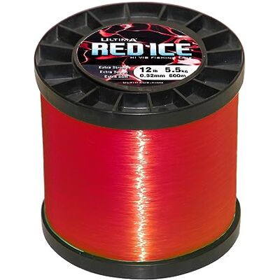 ULTIMA Red Ice See Fil de pêche Rouge fluo 12 ULTIMA Red Ice See Fil de pêche Rouge fluo 12