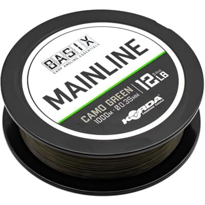 Korda Basix Mainline KBX044 Fil à carpe Vert 1000 m 0,35 mm Korda Basix Mainline KBX044 Fil à carpe Vert 1000 m 0,35 mm