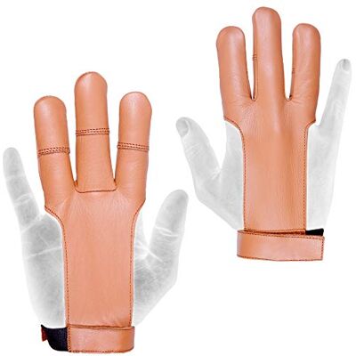 Daskz Leathers Daskz Gant de tir à l'arc à trois doigts pour la main droite Gant de chasse professionnel en cuir pour adultes Daskz Leathers Daskz Gant de tir à l'arc à trois doigts pour la main droite Gant de chasse professionnel en cuir pour adultes