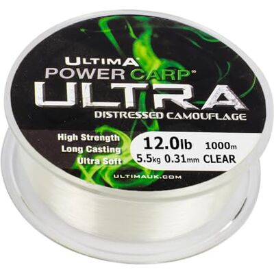 ULTIMA Power Carp Ultra Clear 1000m 0.31mm 12.0lb/5.5kg ULTIMA Power Carp Ultra Clear 1000m 0.31mm 12.0lb/5.5kg