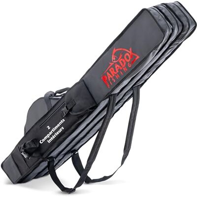 Paradox Fishing Sac pour canne à pêche de 150 cm à 2 compartiments Paradox Fishing Sac pour canne à pêche de 150 cm à 2 compartiments