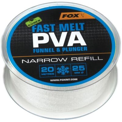 Fox Edges PVA Mesh Refill Fast Melt Filet PVA soluble dans l'eau pour alimentation de base pour carpe et pêche à la paix, 25 mm Fox Edges PVA Mesh Refill Fast Melt Filet PVA soluble dans l'eau pour alimentation de base pour carpe et pêche à la paix, 25 mm