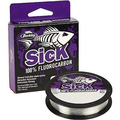 Berkley Lignes de pêche en fluorocarbone malade, ligne de pêche invisible à coulement rapide pour la pêche en eau douce et en eau salée, perche, sandre, truite, transparent, 0,45 mm, 15,3 kg, 15,0 kg, Berkley Lignes de pêche en fluorocarbone malade, ligne de pêche invisible à coulement rapide pour la pêche en eau douce et en eau salée, perche, sandre, truite, transparent, 0,45 mm, 15,3 kg, 15,0 kg,