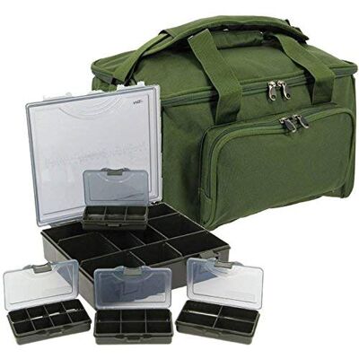 NGT Sac de pêche à la carpe + boîte de rangement 4 + 1 sac à bagages. NGT Sac de pêche à la carpe + boîte de rangement 4 + 1 sac à bagages.