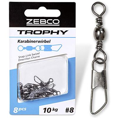 Zebco Lot de 10 mousquetons Trophy Accessoires de pêche Accessoires de pêche 18 L : 22 mm 4 kg Zebco Lot de 10 mousquetons Trophy Accessoires de pêche Accessoires de pêche 18 L : 22 mm 4 kg