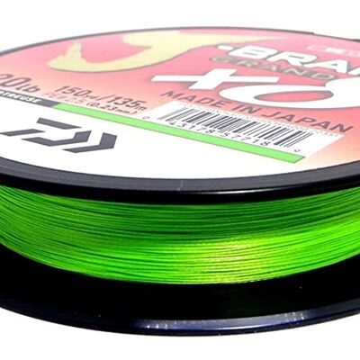 Daiwa Tresse 8 Brins J-Braid Grand X8-135m PE.0.6 D.0.06mm R.5kg/11lb Chartreuse 12797006 Daiwa Tresse 8 Brins J-Braid Grand X8-135m PE.0.6 D.0.06mm R.5kg/11lb Chartreuse 12797006