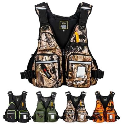 XNEOPP Gilet de Pêche à la Mouche avec Dos Mesh Respirant et Poches Multiples pour Organisation Matériel Rivière et Ruisseau(Orange) XNEOPP Gilet de Pêche à la Mouche avec Dos Mesh Respirant et Poches Multiples pour Organisation Matériel Rivière et Ruisseau(Orange)