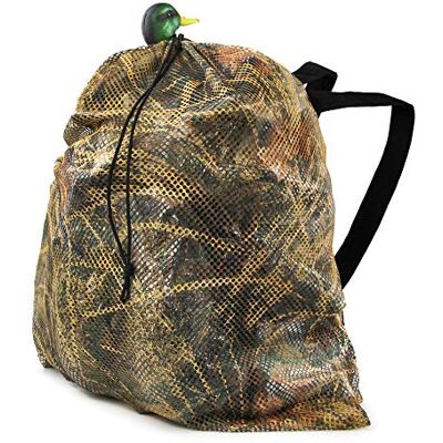GUGULUZA Grand sac à dos en maille avec bretelles Motif camouflage Pour canard/oie/poules/pigeons GUGULUZA Grand sac à dos en maille avec bretelles Motif camouflage Pour canard/oie/poules/pigeons