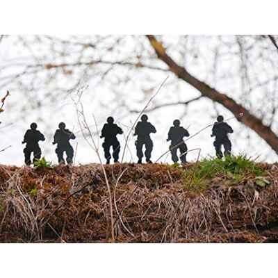 HHH Hunting hhhunting 6 Pack Free Standing 10 cm Metal Soldier Target Shooting Buoy, Air Rifle Knock Down Target Set. Christmas gift HHH Hunting hhhunting 6 Pack Free Standing 10 cm Metal Soldier Target Shooting Buoy, Air Rifle Knock Down Target Set. Christmas gift