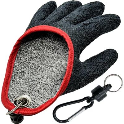 KRAKEN FISHING Gants de pêche prédateurs avec fermeture magnétique, taille universelle, protection contre les morsures et pour manipuler en toute sécurité le brochet, le désert, le sandre, noir KRAKEN FISHING Gants de pêche prédateurs avec fermeture magnétique, taille universelle, protection contre les morsures et pour manipuler en toute sécurité le brochet, le désert, le sandre, noir