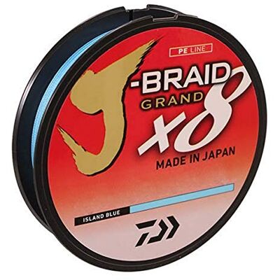 Daiwa JBGD8U65-300IB J-Braid X8 Fil tressé Grand fil tressé 274 m Testé 29,5 kg Diamètre 40,6 cm Bleu île Daiwa JBGD8U65-300IB J-Braid X8 Fil tressé Grand fil tressé 274 m Testé 29,5 kg Diamètre 40,6 cm Bleu île