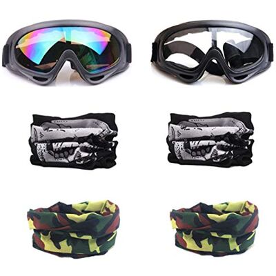 YAAVAAW 2 Pcs Lunettes De Protection De Sécurité Et 4 Pcs Réglable Multi-usages Masque Tactique pour Nerf N-Strike Elite Pistolet Jouet Pistolet Jeu Protection des Yeux YAAVAAW 2 Pcs Lunettes De Protection De Sécurité Et 4 Pcs Réglable Multi-usages Masque Tactique pour Nerf N-Strike Elite Pistolet Jouet Pistolet Jeu Protection des Yeux