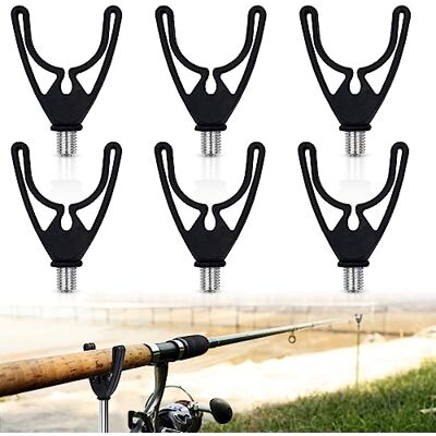 BNGXR Support de Canne à Pêche, 6 Pièces Canne à Pêche Repose-Cannes en U Support de Poignées de Tige en U Tête de Support pour Canne à Pêche pour Fishing Rod Pod, Rod Holder (Noir) BNGXR Support de Canne à Pêche, 6 Pièces Canne à Pêche Repose-Cannes en U Support de Poignées de Tige en U Tête de Support pour Canne à Pêche pour Fishing Rod Pod, Rod Holder (Noir)