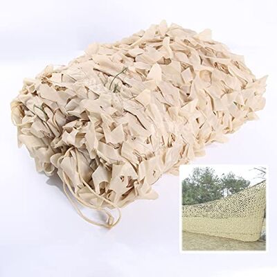 Pxzybd Filet de camouflage renforcé militaire,Filet d'ombrage Beige,Filet Camouflage de Chasse,Pour Camping,Décoration,Couverture De Voiture,Anti-ultraviolet Camouflage,Beige-3x4m(9.8*13.1ft) Pxzybd Filet de camouflage renforcé militaire,Filet d'ombrage Beige,Filet Camouflage de Chasse,Pour Camping,Décoration,Couverture De Voiture,Anti-ultraviolet Camouflage,Beige-3x4m(9.8*13.1ft)