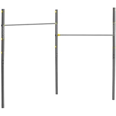 HUDORA Barre de gymnastique Fabian Standard/Pro Barre simple/double d'extérieur pour enfants & adultes Barre de fitness résistante réglable en hauteur sur 4 positions Charge max. 100kg HUDORA Barre de gymnastique Fabian Standard/Pro Barre simple/double d'extérieur pour enfants & adultes Barre de fitness résistante réglable en hauteur sur 4 positions Charge max. 100kg
