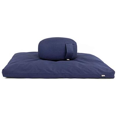 Bodhi Kit de méditation Eco Coussin de méditation Rondo + Zabuton Kapok Bleu foncé Bodhi Kit de méditation Eco Coussin de méditation Rondo + Zabuton Kapok Bleu foncé
