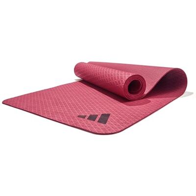 adidas Tapis de Yoga 4 mm 50% Matériaux Recyclés Sans PVC Surface Antidérapante et Structurée (176 x 61 cm) pour une Adhérence Parfaite adidas Tapis de Yoga 4 mm 50% Matériaux Recyclés Sans PVC Surface Antidérapante et Structurée (176 x 61 cm) pour une Adhérence Parfaite