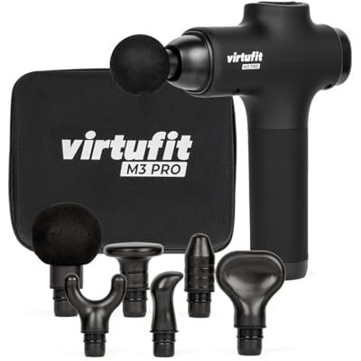 VirtuFit M3 Pro Premium Pistolet de massage 6 embouts Rechargeable Massage musculaire Sans fil Avec étui de rangement Professionnel VirtuFit M3 Pro Premium Pistolet de massage 6 embouts Rechargeable Massage musculaire Sans fil Avec étui de rangement Professionnel