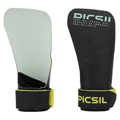 PICSIL Hawk Grips, Hybrid 2,0 mm Sans Magnésie, Protection Paume Rise G Triple couche + mousse 2 mm pour grip élevé sans magnésie sur barres lisses. Inclus 2 bandeaux poignets et sac ventilé. PICSIL Hawk Grips, Hybrid 2,0 mm Sans Magnésie, Protection Paume Rise G Triple couche + mousse 2 mm pour grip élevé sans magnésie sur barres lisses. Inclus 2 bandeaux poignets et sac ventilé.