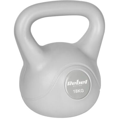 Rebel Electro Kettlebell Bitume 18 kg RBA-2322G-18 Gris Rebel Electro Kettlebell Bitume 18 kg RBA-2322G-18 Gris