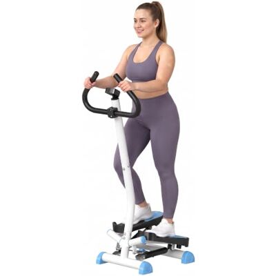 HOMCOM Stepper avec Guidon Écran LCD Résistance Réglable Noir Stepper Twist, Exercise Hanches Jambes Lombes, pour Maison, Acier HOMCOM Stepper avec Guidon Écran LCD Résistance Réglable Noir Stepper Twist, Exercise Hanches Jambes Lombes, pour Maison, Acier