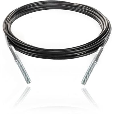 DQ-PP Câble en acier gainé avec boulons filetés 4/5,2 mm 3,2 m 7 x 19 Câble métallique Câble de gym Noir Fitness 320 cm DQ-PP Câble en acier gainé avec boulons filetés 4/5,2 mm 3,2 m 7 x 19 Câble métallique Câble de gym Noir Fitness 320 cm