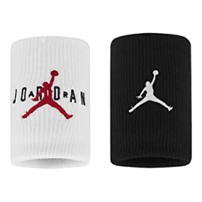 NIKE Jordan Jumpman Terry Wristbands Poignets Tergisudore Tennis Basket Sport (Noir Rouge) NIKE Jordan Jumpman Terry Wristbands Poignets Tergisudore Tennis Basket Sport (Noir Rouge)