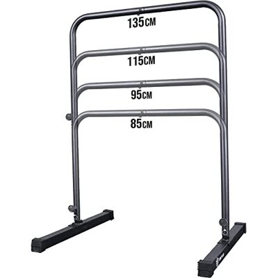 Eric Flag Équipement Calisthenics réglable en 4 hauteurs Barre de traction autonome en acier renforcé, charge jusqu'à 250 kg Appareil de gymnastique multifonction pour dips, tractions, gym Eric Flag Équipement Calisthenics réglable en 4 hauteurs Barre de traction autonome en acier renforcé, charge jusqu'à 250 kg Appareil de gymnastique multifonction pour dips, tractions, gym