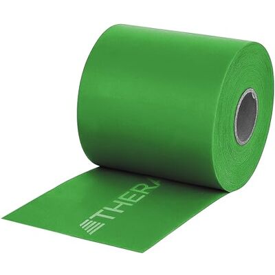 Theraband Thera-Band Bande d'exercice sans latex Haute résistance Vert 25 m Theraband Thera-Band Bande d'exercice sans latex Haute résistance Vert 25 m
