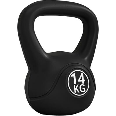 HOMCOM Kettlebell avec Poignée Ergonomique pour Fitness Gym Noir Haltère à Boule, Musculation, Entraînement HOMCOM Kettlebell avec Poignée Ergonomique pour Fitness Gym Noir Haltère à Boule, Musculation, Entraînement