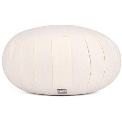 Bodhi Coussin de méditation Zafu Eco Coussin de yoga classique traditionnel rond avec plis Housse en 100 % coton bio Coussin de yoga haut avec rembourrage en épeautre bio Hauteur d'assise 19 Bodhi Coussin de méditation Zafu Eco Coussin de yoga classique traditionnel rond avec plis Housse en 100 % coton bio Coussin de yoga haut avec rembourrage en épeautre bio Hauteur d'assise 19
